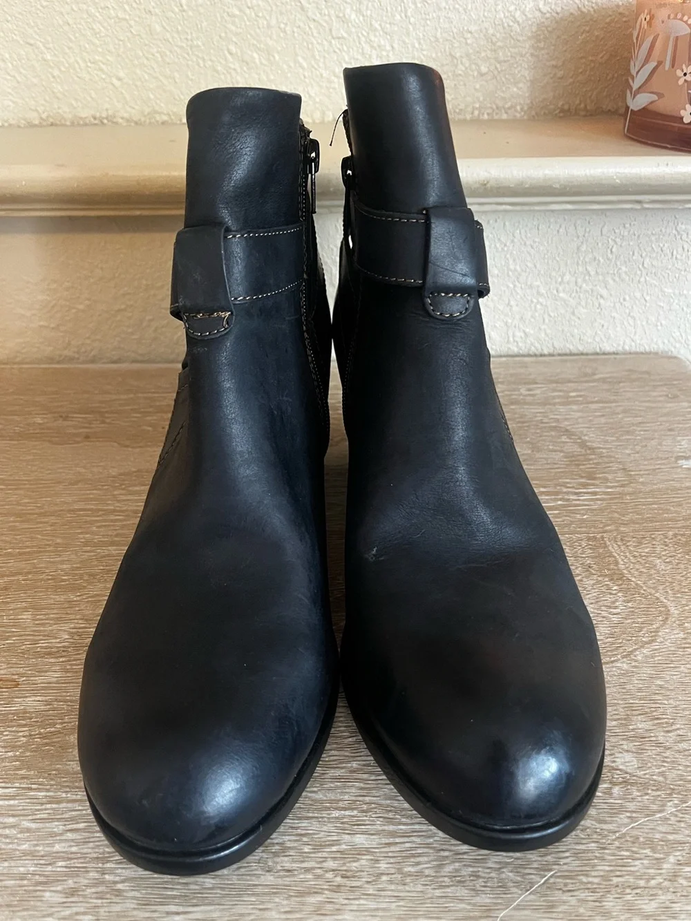 BOC by Born | Black leather Shea Booties With Buckles Womens Size 11